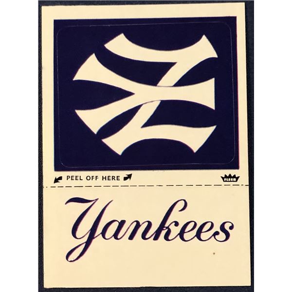 1982 FLEER NEW YORK YANKEES