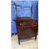Image 1 : Wooden Washstand with Drawer and Cabinet, 44" High