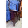 Image 2 : Wooden Washstand with Drawer and Cabinet, 44" High