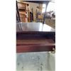 Image 12 : Mahogany Two-Tier Side Tables with Drawers and Brass Casters
