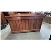 Image 2 : Wooden Storage Chest With Hinged Lid, 34" x 16" x 18.5"
