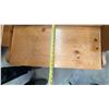 Image 8 : Wooden Storage Chest With Hinged Lid, 34" x 16" x 18.5"