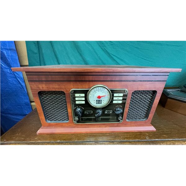 Jensen JTA-222 Turntable With AM/FM Radio, Cassette, AUX Input