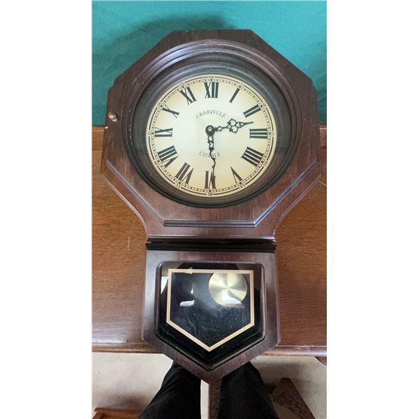 Caravelle Chime Wall Clock with Pendulum