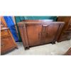 Image 2 : Art Deco Oak Sideboard Cabinet with Carved Details