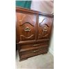 Image 1 : Wooden Cabinet With Brass Hardware, 49"H x 36"W x 21"D