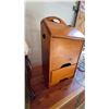 Image 1 : Wooden Bin with Hinged Lid and Drawer