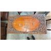 Image 2 : Chinese Rectangular hand-carved wooden chest featuring detailed floral carvings across the exterior 