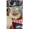 Image 4 : 3 Italian Straw Hats with Decorative Bands