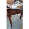 Image 2 : Wooden Writing Desk with Hinged Top and Turned Legs
