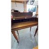 Image 8 : Wooden Writing Desk with Hinged Top and Turned Legs