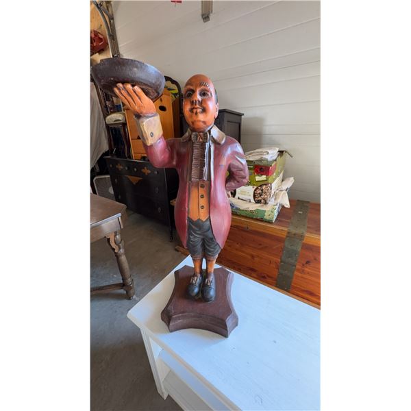 Wooden Butler Stand with Outstretched Tray