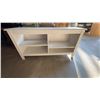 Image 1 : White Wood Console Table with Shelves, 47" x 16" x 30"