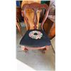 Image 1 : Mahogany Side Chair with Needlepoint Floral Seat