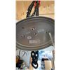 Image 4 : Four-Light Black Faux Leather Billiard Pool Table Hanging Pendant Lamp