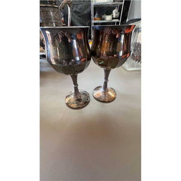 Mappin & Webb Silver-Plated Goblets, England