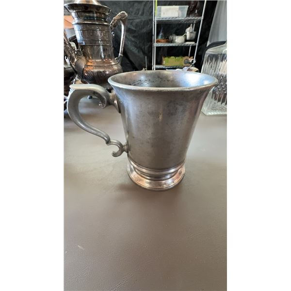 Pewter Tankard with Inscription on Base
