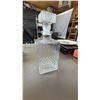 Image 1 : Square Patterned Glass Decanter with Stopper