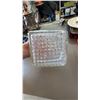 Image 2 : Square Patterned Glass Decanter with Stopper