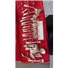 Image 1 : Silver-Plated Flatware Set with Anti-Tarnish Case