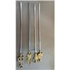 Image 1 : Four Brass Handle Stainless Steel Skewers Italy