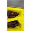 Image 2 : 5 Red Resin Laughing Buddha Figurines in Presentation Box