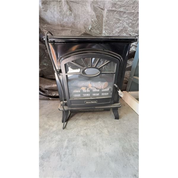 DecorFlame Electric Fireplace Stove Black 20 x 16 x 24 in