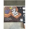 Image 3 : TRAY OF YELLOW MOUNTAIN GAMES INCLUDING CHINESE CHECKERS, BACKGAMMON, WOODEN ABACUS, TRAVEL MAHJONG 