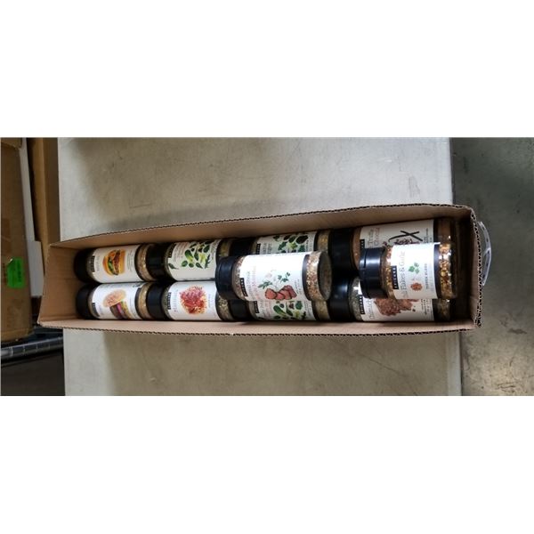 TRAY OF 10 NEW ASSORTED EPICURE SPICES AND SEASONINGS