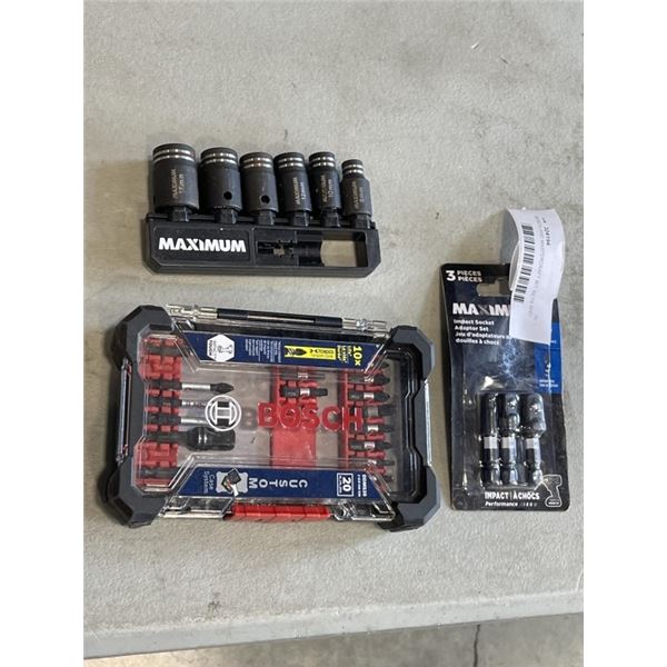 BOSCH AND MASTERCRAFT BIT SETS AND ADAPTORS