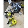 Image 3 : RYOBI BATTERY OPERATED CHOP SAW WITH 7 1/4" BLADE, RYOBI ONE + 18V SAWSALL WITH 1 BATTERY AND CHARGE
