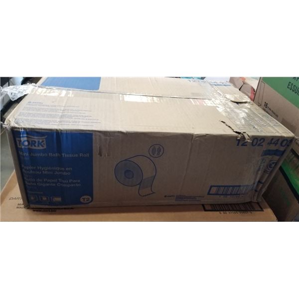 CASE OF TORK MINI JUMBO BATH TISSUE ROLLS - 12 ROLLS