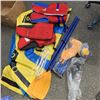 Image 1 : AS NEW INFLATABLE 300 BOAT WITH 4 COLLAPSIBLE OARS, FOOT PUMP AND ELECTRIC PUMP INCLUDES 2 BOUY O BO