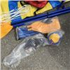 Image 4 : AS NEW INFLATABLE 300 BOAT WITH 4 COLLAPSIBLE OARS, FOOT PUMP AND ELECTRIC PUMP INCLUDES 2 BOUY O BO