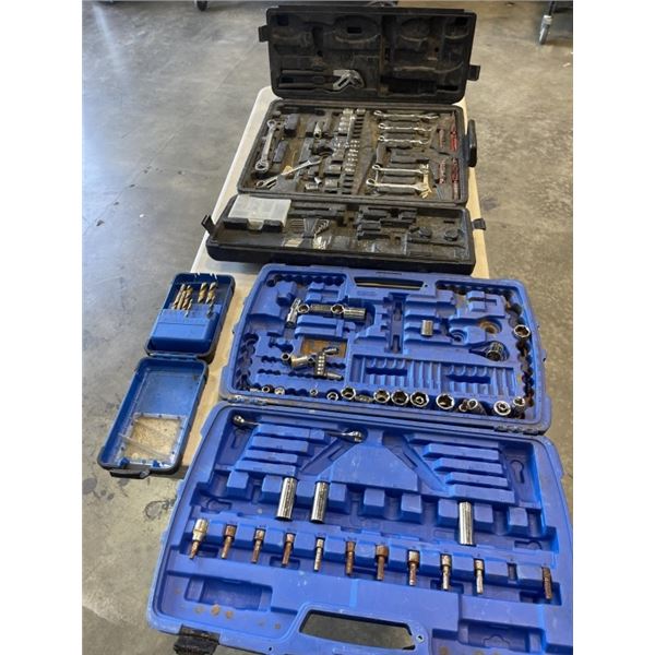 2 SOCKET SETS AND 1 RILL BIT SET, ALL PARTIAL AND INCOMPLETE