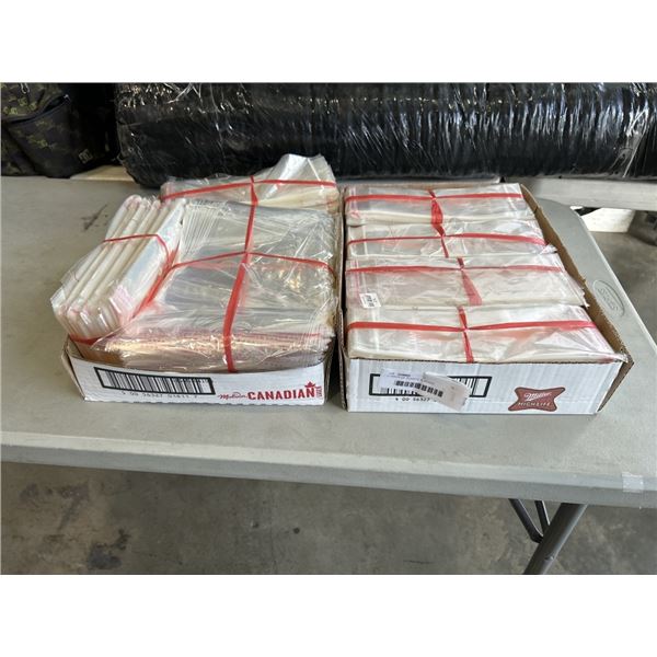 2 TRAYS OF PLASTIC SLEEVES