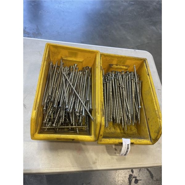 2 TUBS OF 7 INCH SCTRUCTURAL SCREWS