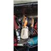 Image 3 : TOTE OF ASSORTED POWER TOOLS AND GRINDERS ETC