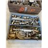 Image 3 : TRAY AND TOOL BOX OF ASSORTED BOLTS, FITTINGS, ETC