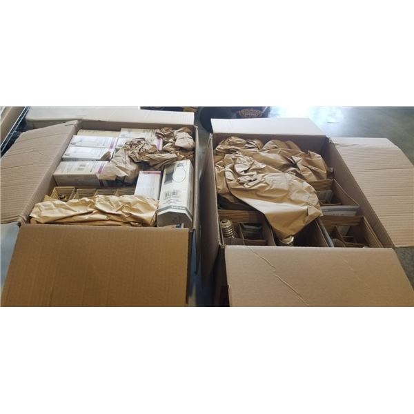 2 BOXES OF OVERSTOCK LIGHTBULBS