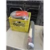 Image 4 : CRATE OF ELECTRIC JUNCTION BOXES AND NEW WHIP, NEW HOSE KIT AND WIRE MESH