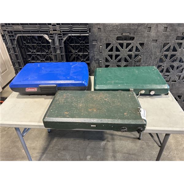 3 PROPANE CAMPING STOVES - ALL WORKING