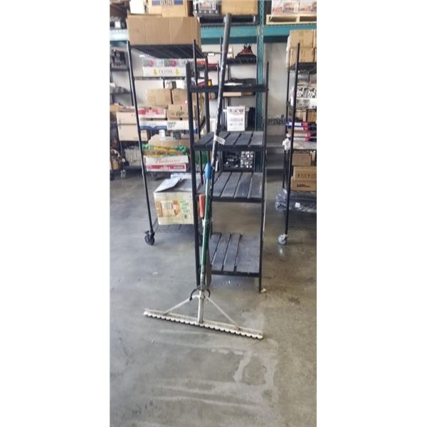 LANDSCAPPING RAKE, MACHETE AND TRASH GRABBER