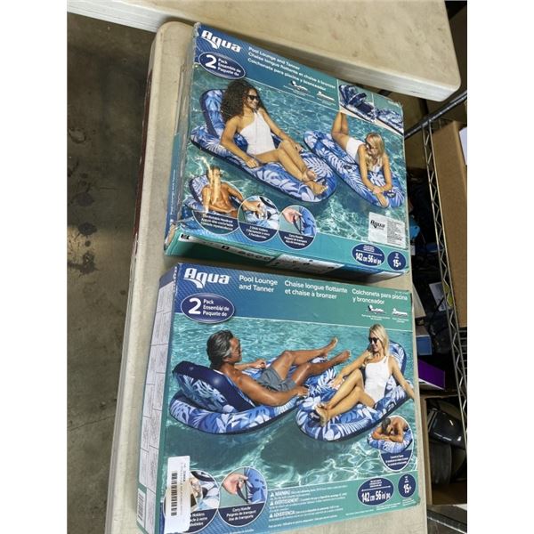 2  2PACKS AQUA INFLATEABLE RAFTS