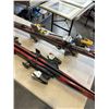 Image 4 : 2 PAIRS OF SALOMON SKIS. RED PAIR ARE 195CM. PURPLE/BLUE PAIR ARE 194CM