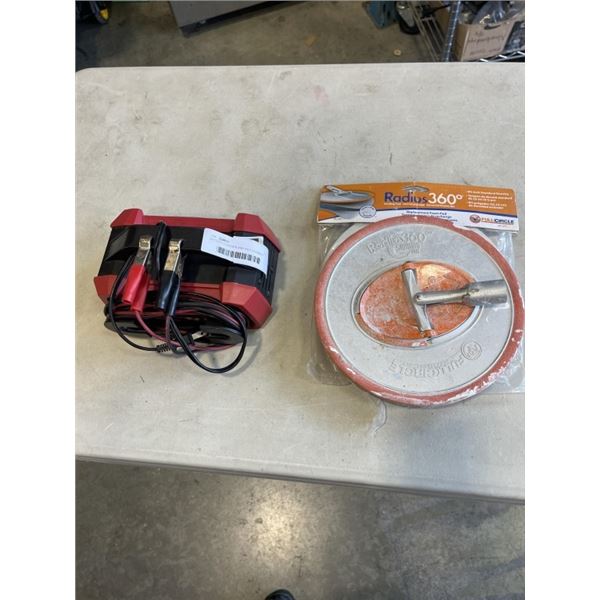 BATTERY CHARGER AND REPLACEMENT DISC PAD