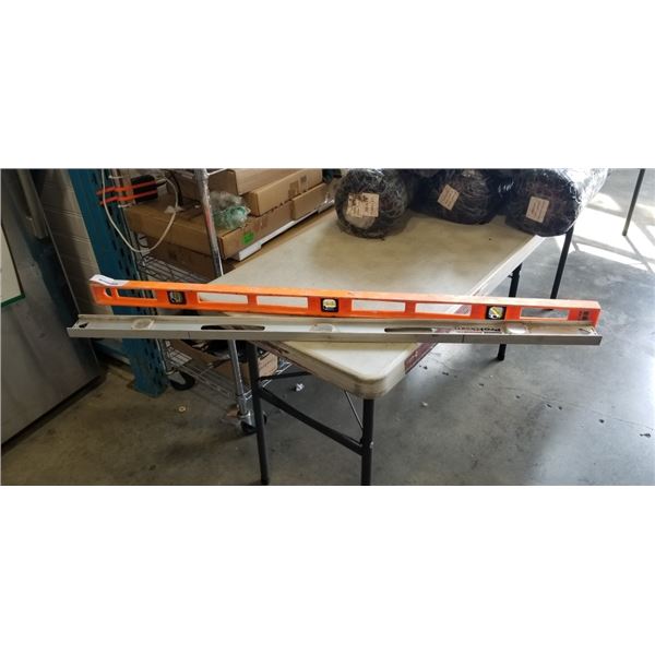 2 48 INCH LEVELS, ONE IS STANLEY PRO I BEAM