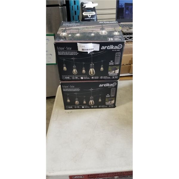 2 SETS OF ARTIKA ECLIPSE SOLAR PATIO LIGHTS, 42FT EACH