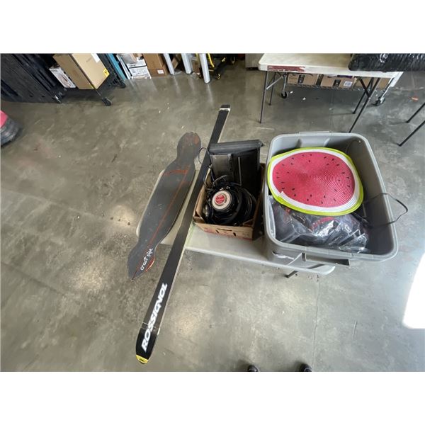 LARGE LOT OF SPORTING GOODS, HOUSEHOLD, CAR AUDIO ETC, INCLUDING SKIS