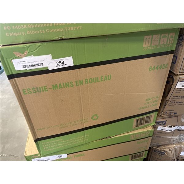 CASE OF PREMIUM HAND TOWEL ROLLS - 12 ROLLS OF 600FT EACH